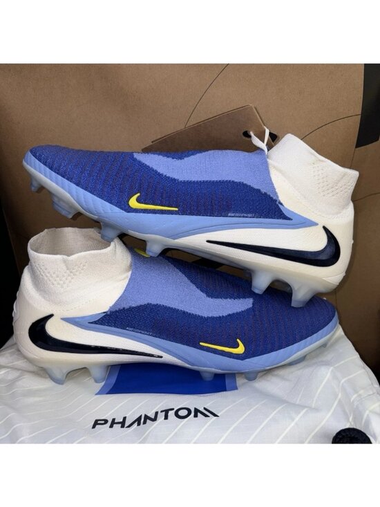 NEW Nike Phantom 6 High Elite FG LV8 White Racer Blue HQ2328-400 Men Size 8 main image 5